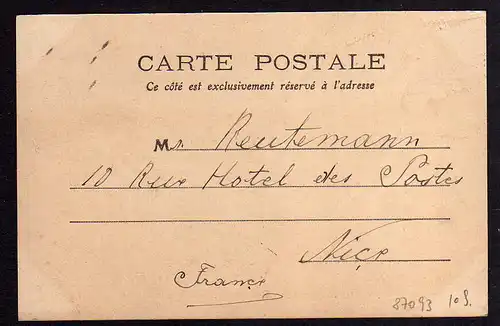 87093 AK Monte Carlo Les Jardins et le restaurant de Paris 1905