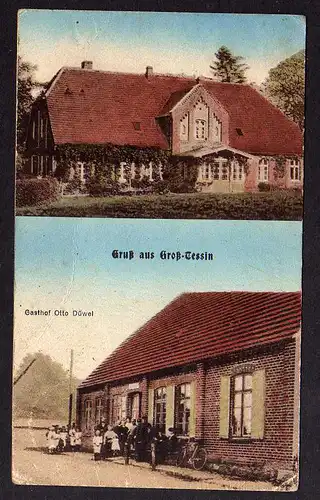 81450 AK Groß Tessin Gasthof Otto Düwel 1919