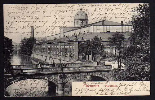 80651 AK Chemnitz Markthalle 1906 Vollbild