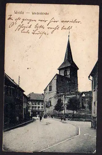 77708 AK Weida Wiedenkirche 1923