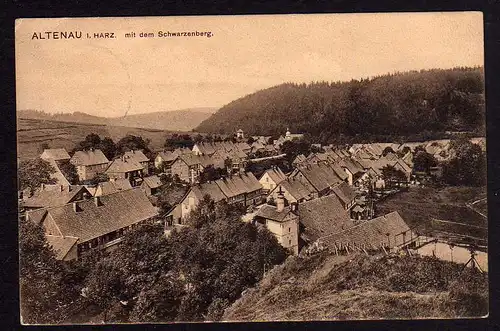 75210 AK Altenau Harz mit dem Schwarzenberg 1908