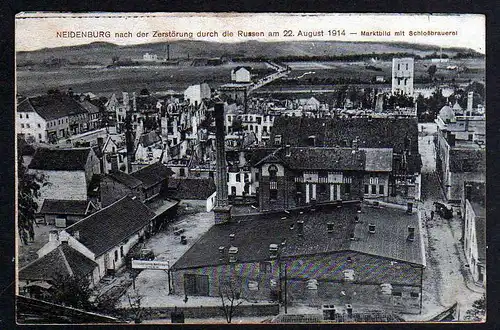 74484 AK Neidenburg 1915 Zerstörung 1914