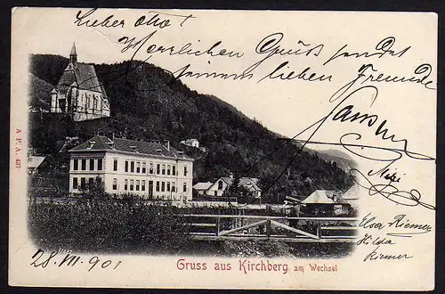 68848 AK Kirchberg am Wechsel 1901 Wolfgangskirche