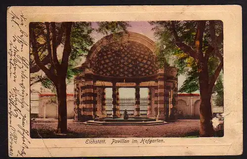 68941 AK Eichstätt Pavillon im Hofgarten 1915