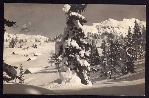 68827 AK Roßhüttenalm m. Traweng Mittendorf 1914 Winter