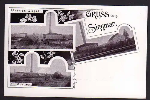 69118 AK Siegmar Ringofen Ziegelei Fabrik Bahnhof 1900