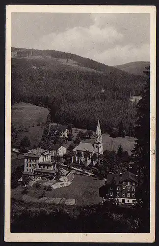 66805 AK Janské Lázne Johannisbad 1930 Kirche Ort