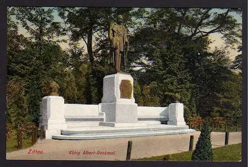 67079 AK Zittau König Albert Denkmal 1913