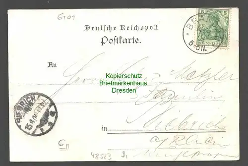 48523 AK Lützelbach Odenwald Mayers Gasthaus Brandau 1904