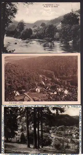 48906 3 AK Altenbrak Harz Partie an der Bode Kurhotel 1933