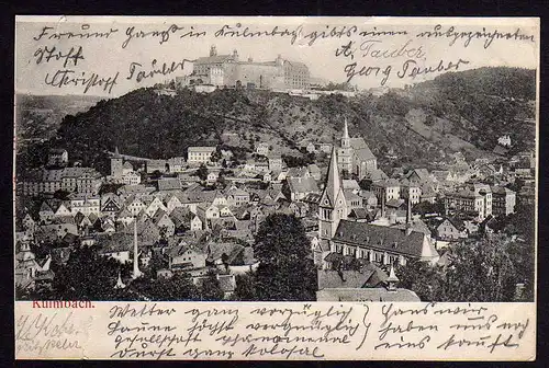 49733 AK Ansichtskarte Kulmbach 1904, gelaufen