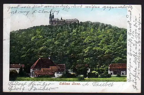 49734 AK Schloss Banz 1904 Bad Staffelstein Lichtenfels nach Goessweinstein