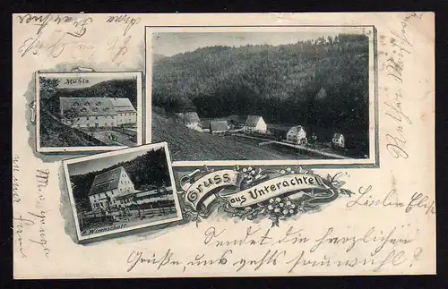 49617 AK Unterachtel Mühle Gasthaus Wirtschaft 1900