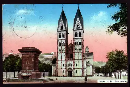 41343 AK Coblenz a. Rh. 1913 Castorkirche Koblenz