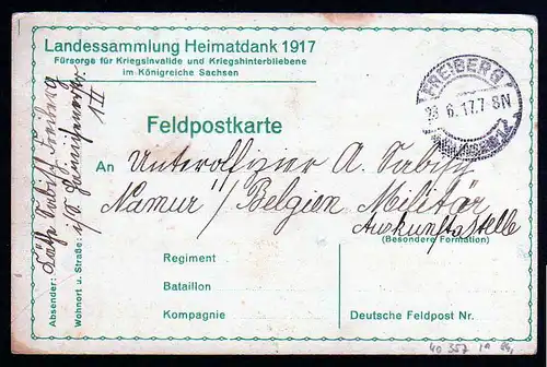 40357 AK Heimatdank 1917 Kriegsinvalide Waisen Fürsorge
