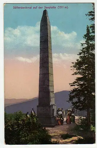 39505 AK Stifter Denkmal 1311 m Seeplatte 1914