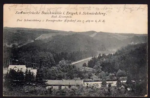 38815 AK Buschmühle i. Erzgebirge bei Schmiedeberg Kipsdorf 1926