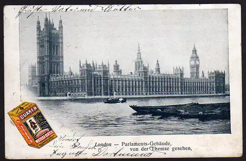 28577 AK London Parlament Themse Werbung Quacker Weisse