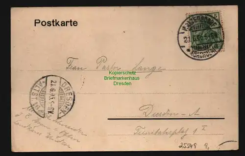 25549 AK Lausche Waltersdorf 1905, gelaufen 1905
