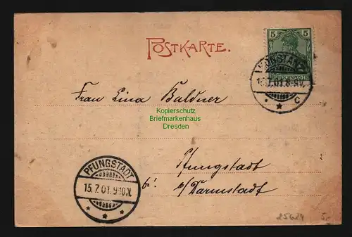 25624 AK Konstanz Bodensee Inselhotel 1901, gelaufen 1901