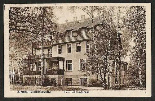 25151 AK Zinnitz Niederlausitz Pniel Erholungshaus, gelaufen 1916