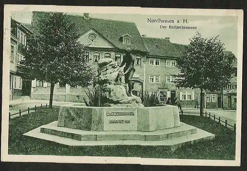 25418 AK Nordhausen Baltzerbrunnen 1927, gelaufen 1927