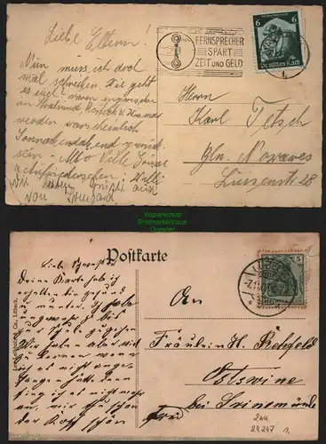 24247 AK Lübek Dom Museum 1907 und 1935 2 Ak, gelaufen