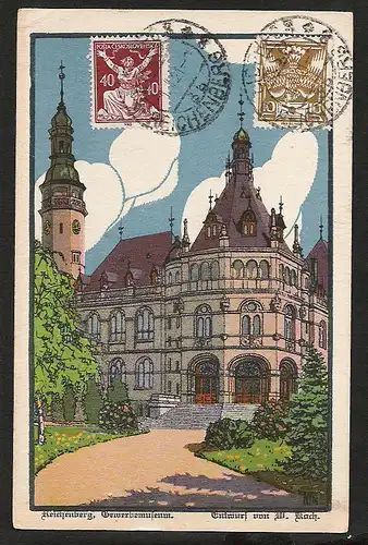 23802 AK Reichenberg Gewerbemuseum 1921 Liberec Künstlerkarte W. Koch Liberec 3