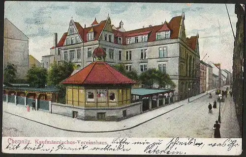 23038 AK Chemnitz kaufmännisches Vereinshaus 1905