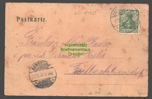 22347 AK Cossebaude 1906 Gasthof Franz Wustlich