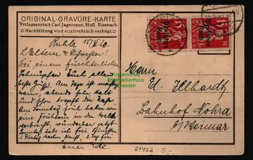 21402 AK Hohesonne 1920 Verlagsanstalt Carl Jagemann Original Gravüre Karte