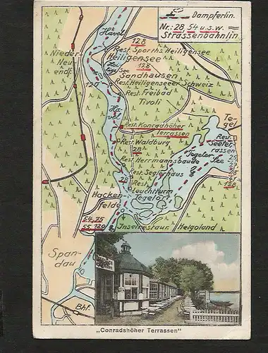 21455 AK Conradshöher Terassen Spandau , gelaufen 1930,  Verlag W. Meyerheim