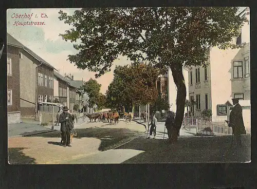 21391 AK Oberhof Hauptstrasse , gelaufen 1909, Verlag Schüler 1.5.07