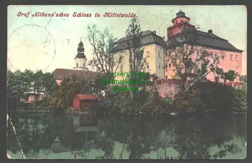 142118 AK Mittelwalde Schlesien Schloss Graf Althann 1912