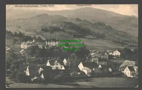 142092 AK Nieder Lindewiese 1913 Österr. Schlesien Georgschutzhaus