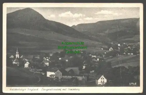 142148 AK Waldenburger Bergland Langwaltersdorf mit Storchberg um 1920