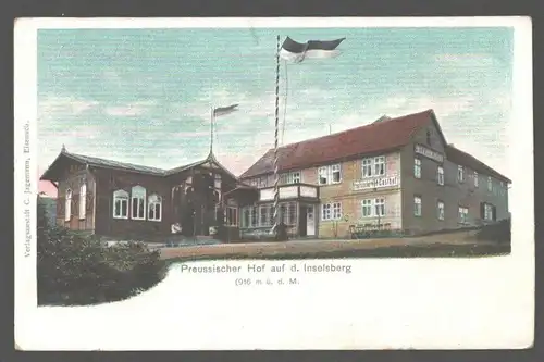 141788 AK Inselsberg bei Gotha um 1900 Hotel Gasthof Preussischer Hof