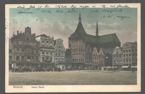 141769 AK Rostock neuer Markt 1929