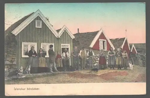 141826 AK Islenzkur bondabaer Reykjavik Island um 1910