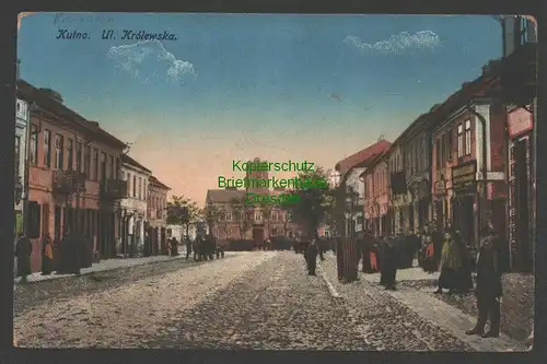 141596 AK Kutno Ul. Krolewska Feldpost Warschau 1916