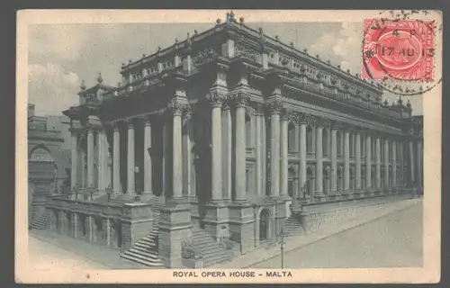 141837 AK Valetta Malta 1913 Royal Opera House