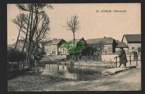 140759 AK Athus - Abreuvoir Aubange Dorfteich um 1915