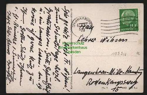 139912 AK Hamburg Deutsches Rotes Kreuz Krankenhaus Schlump 84 - 86 1956