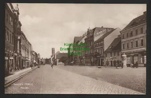 139923 AK Neusalz an der Oder Nowa Sol Markt Münzers Hotel Manufactur Modewaren