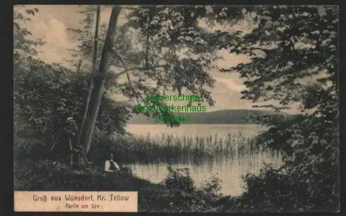 140013 AK Wünsdorf Kr. Teltow Partie am See 1915 Verlag Max Zibell