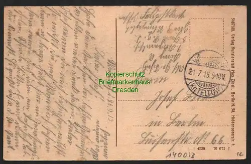 140013 AK Wünsdorf Kr. Teltow Partie am See 1915 Verlag Max Zibell