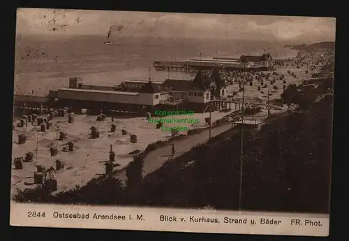 134137 AK Ostseebad Arendsee i. M. Strand Bäder 1924