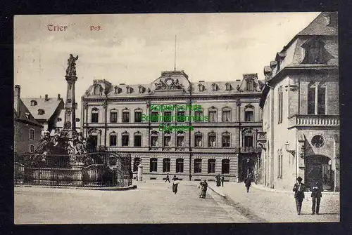 129504 AK Trier Post 1909 Denkmal