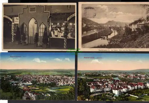 128683 8 AK Saarbrücken Am Staden Reppertsberg 1916 Staden Johanneskirche 1905