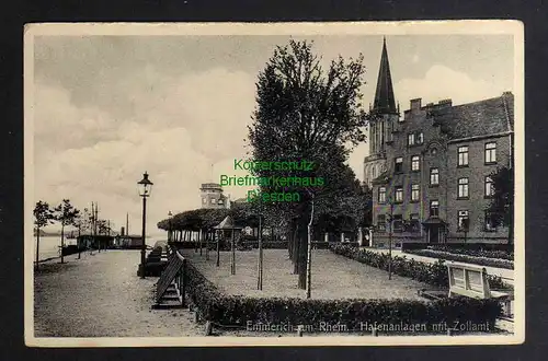 128556 AK Emmerich am Rhein Hafenanlagen mit Zollamt 1942 Feldpost